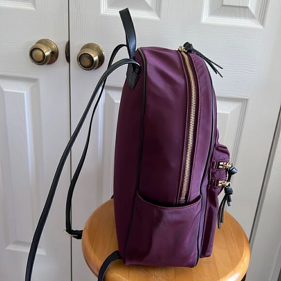 Kate Spade Large Nylon Laptop Backpack In Burgundy - Picture 12 of 14